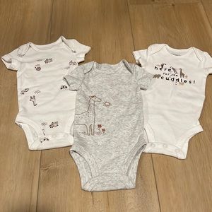 Carter’s Newborn Safari Animals Bodysuits